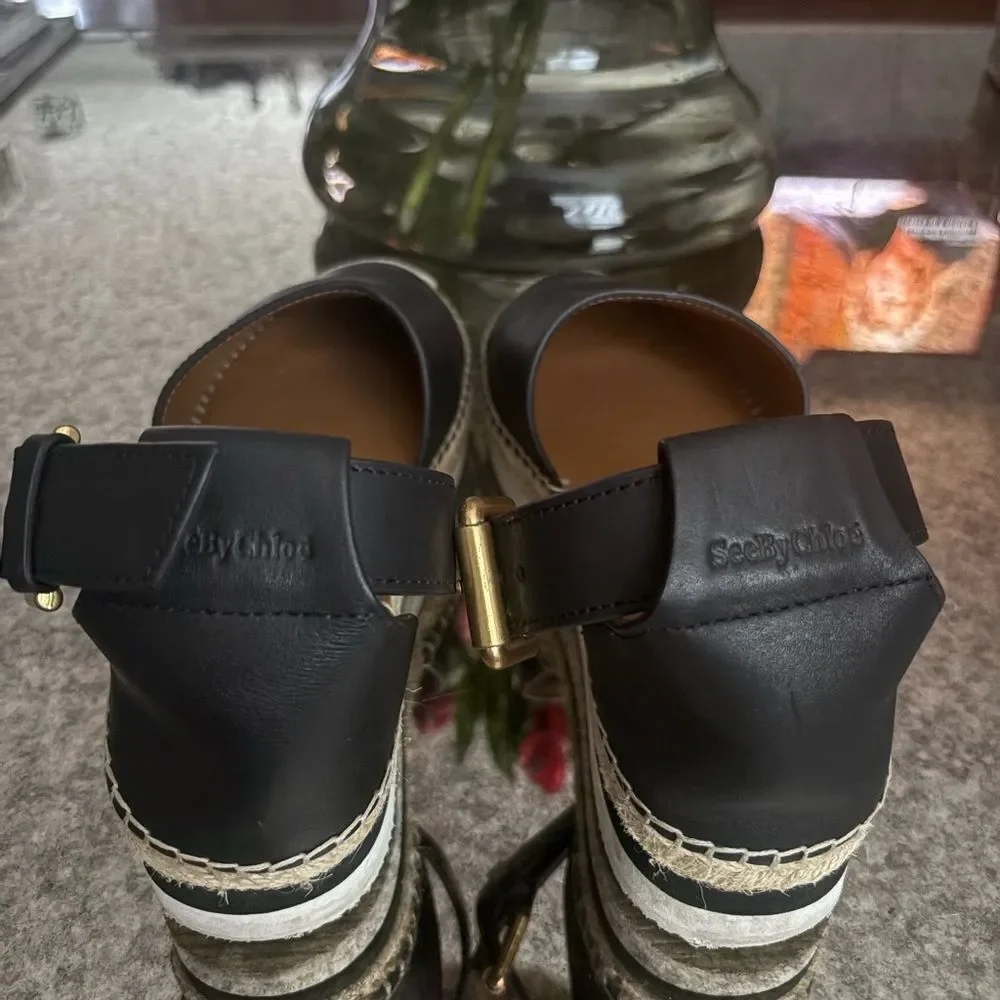 SEE BY CHLOÉ Black Glyn Espadrilles